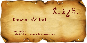 Kaczor Ábel névjegykártya